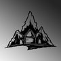 Wallity Everest Escultura de Pared de Metal Negra